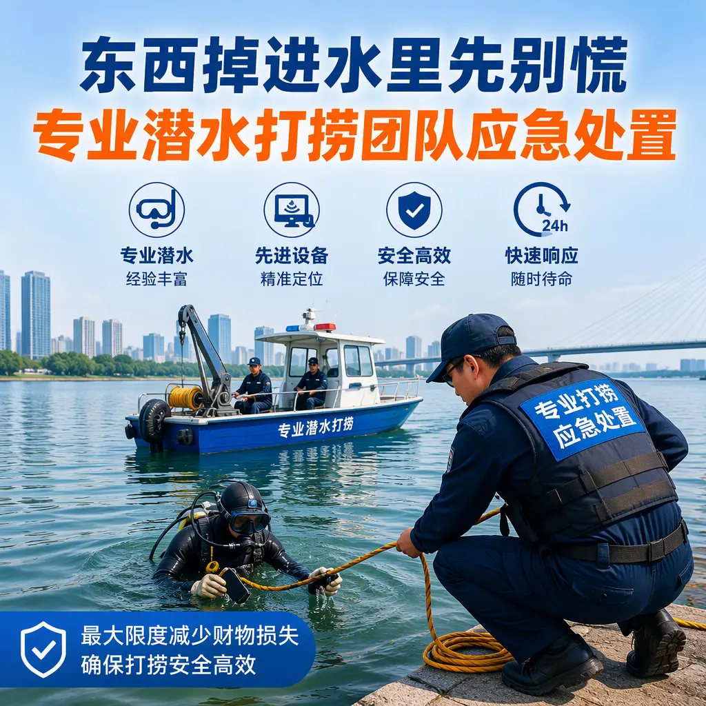 蒙城东西掉进水里先别慌，专业潜水打捞团队应急处置