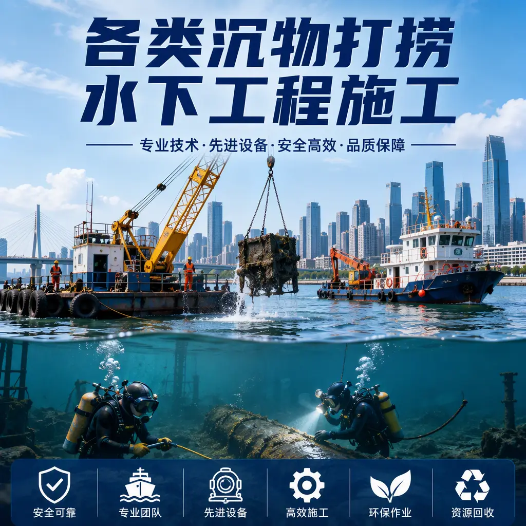蒙城各类沉物打捞，水下工程施工